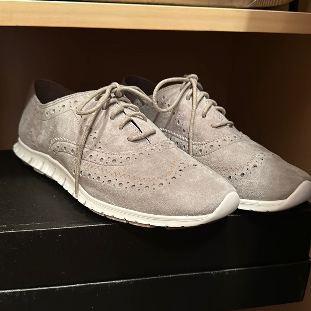 Grey suede Cole Haan sneakers